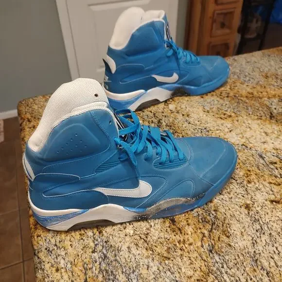 Nike Air Force 180 Mid Barkley Photo Blue White 537330-400 Men's Size 15